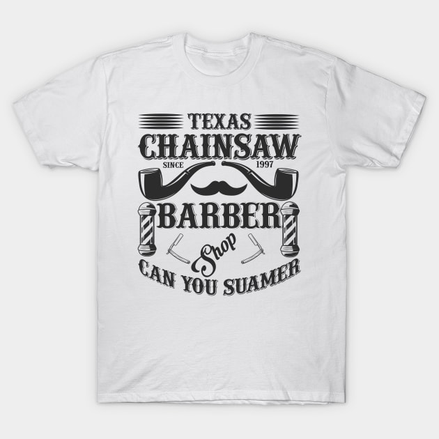 Barber Design Texas Chainsaw 69 T-Shirt by zisselly